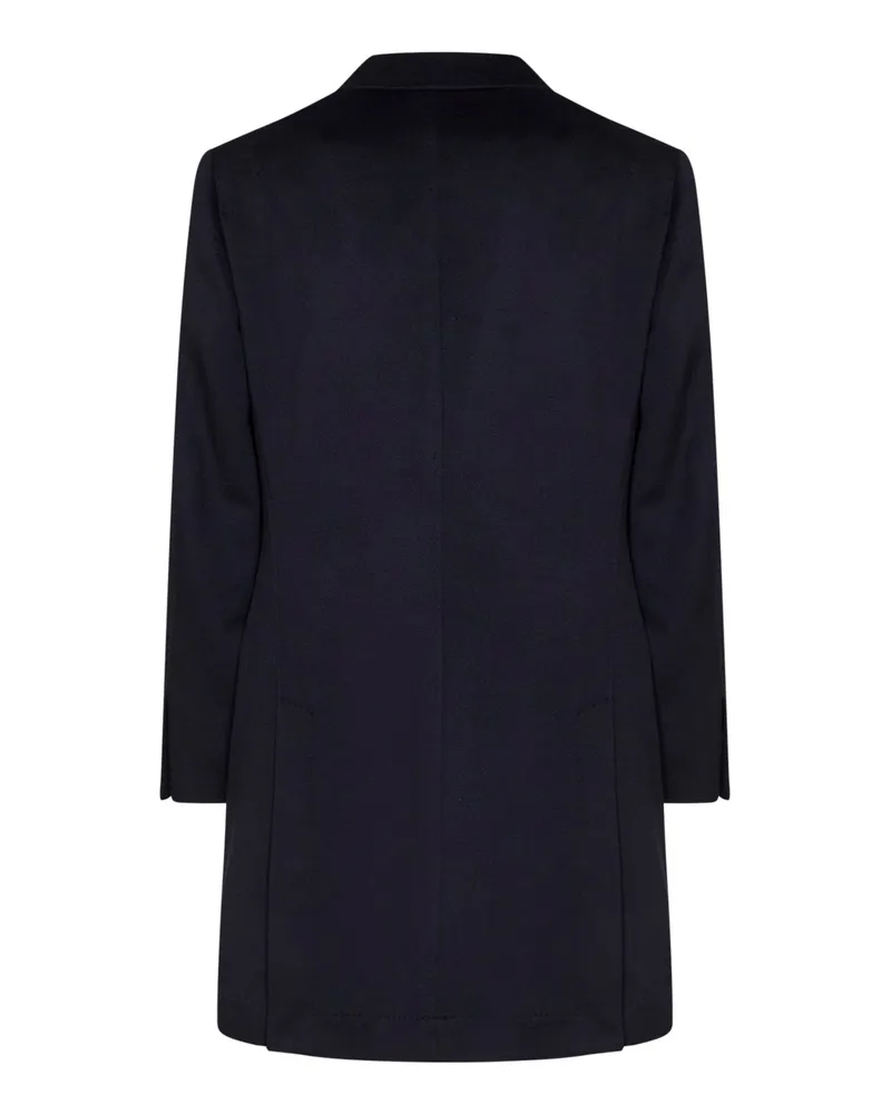 Brunello Cucinelli Men's Coat Navy Blue Virgin Wool Navy