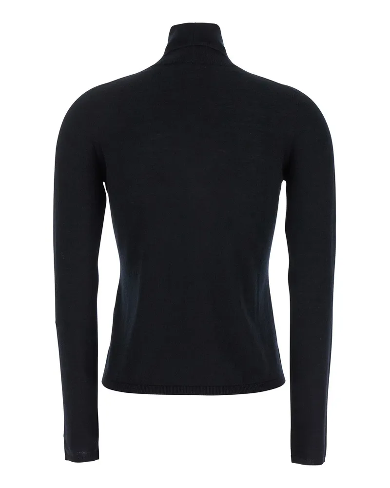 Max Mara Women's Adda Black High Neck Cashmere Sweater Tops Top Black