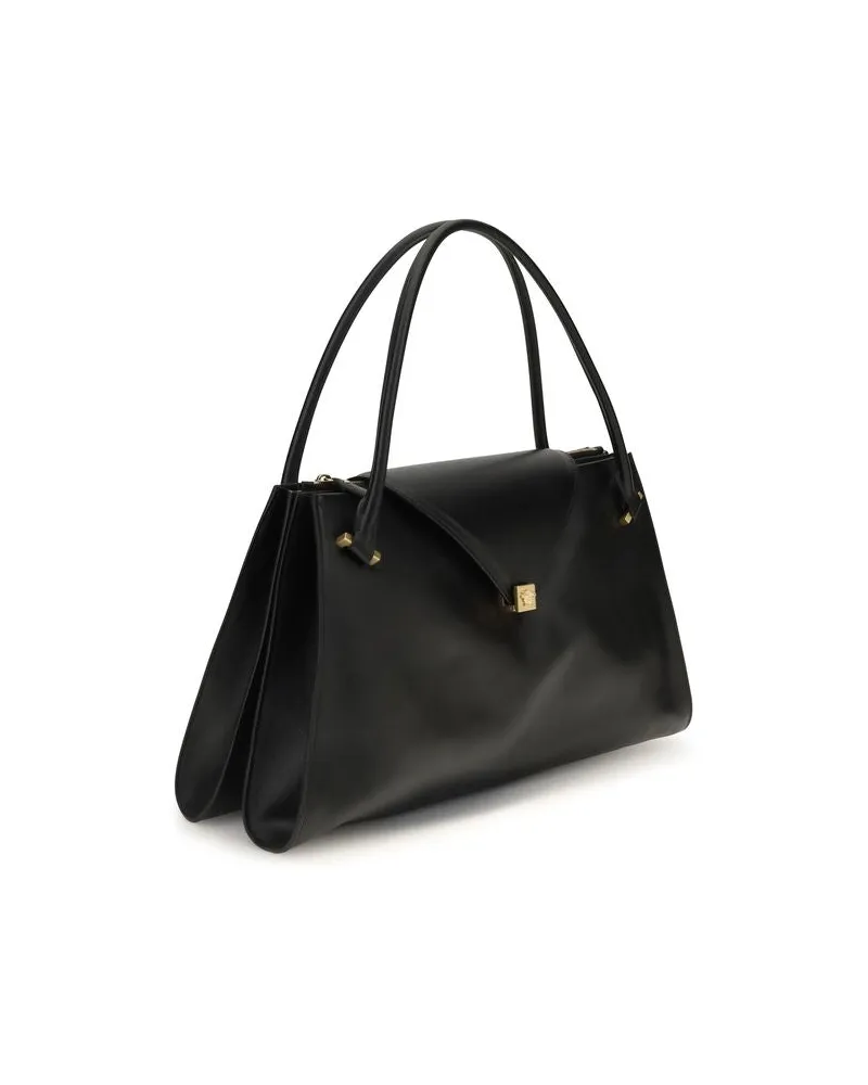 Versace Calfskin Leather Shoulder Bag — Black Black