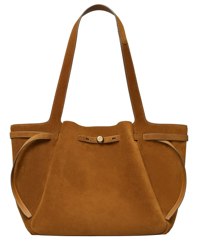 Tory Burch Women's Romy Tote Bag Beige Bovine Leather Handbags Hand Beige