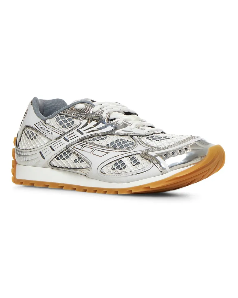 Bottega Veneta Orbit Sneaker — Silver 