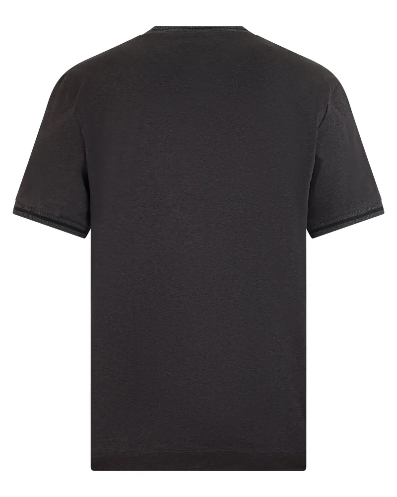 HUGO BOSS Men's Cotton T-Shirt With Embroidered Logo Charcoal T-Shirts And Polos Charcoal