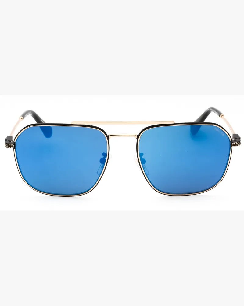 Police Men's Splf64 Sunglasses Black Blue