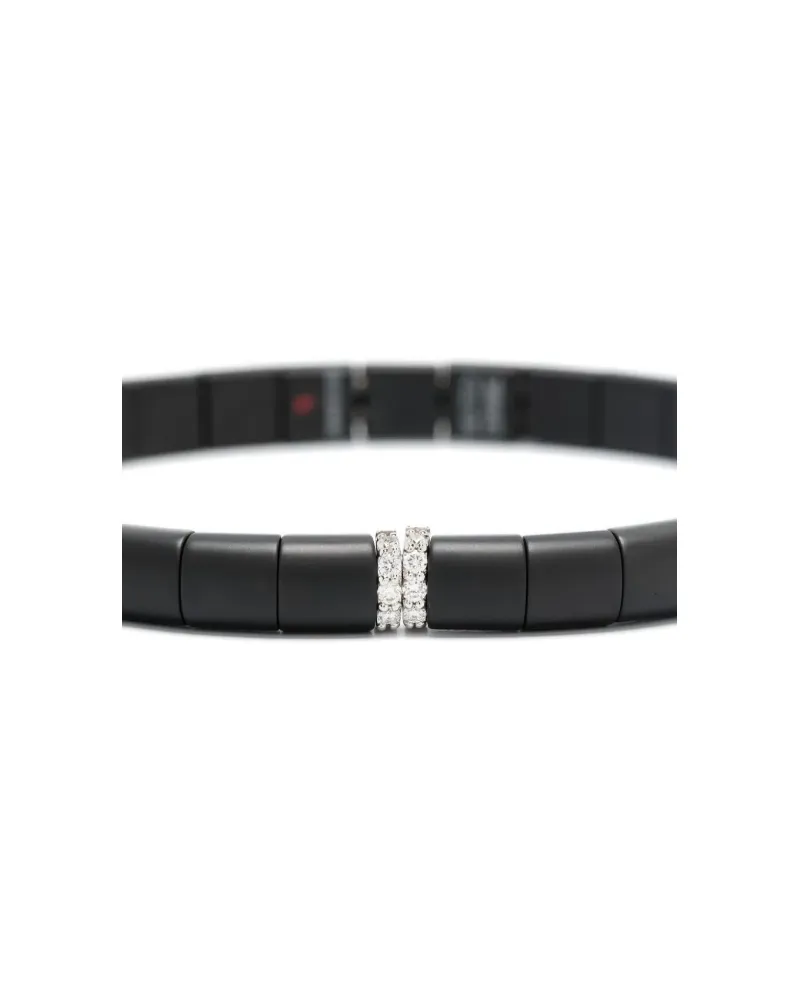 Roberto Demeglio Women's 18kt White Gold Diamond Bracelet Continuity Black