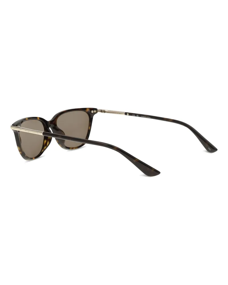Alexander McQueen Women's Cat-Eye Sunglasses Wood Acetate Brown