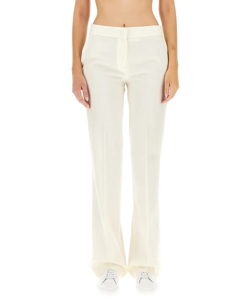 Fabiana Filippi Flare Fit Wool Trousers — White White