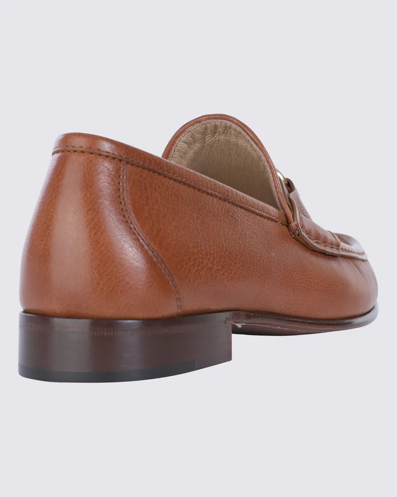 Valentino Garavani Men's Flat Shoes Tobacco Brown