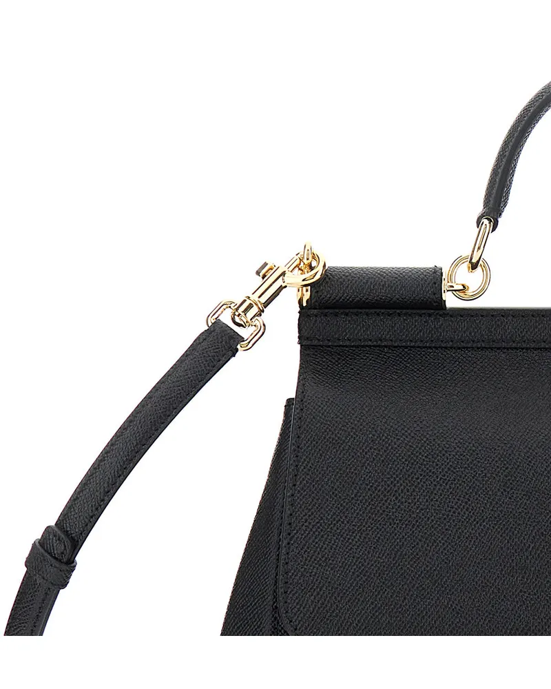 Dolce & Gabbana Sicily Top Handle Bag — Black Black
