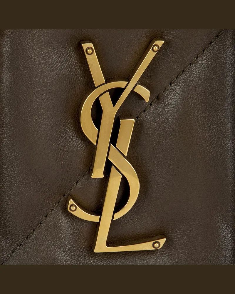 Saint Laurent Women's Medium Leather Bag Brown Lambskin Shoulder Brown