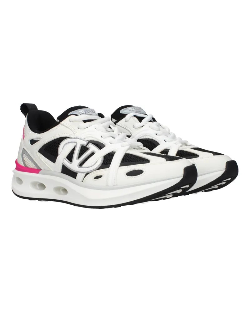 Valentino Garavani Women's White Fabric Athletic Sneakers White