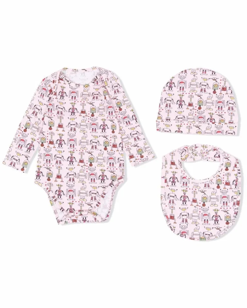 Marni Cotton Three-Piece Bodysuit Set — Red Red