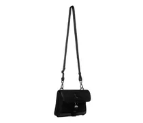 Saffiano Leather with Shoulder Strap Wallet — Black