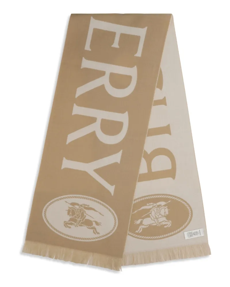 Burberry Men's Wool Scarf Sand Merino Scarfs Beige