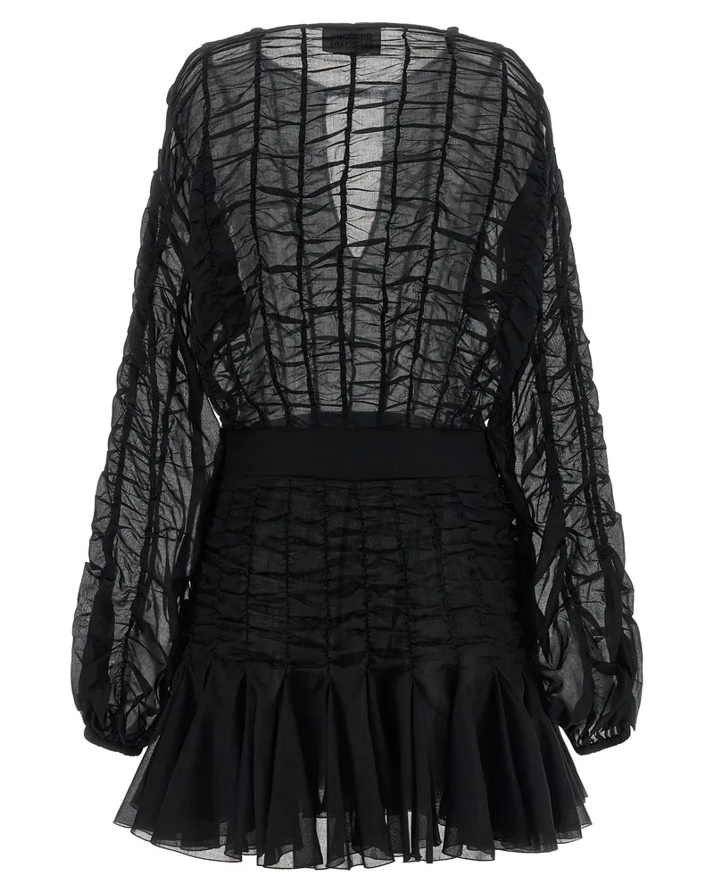 Giovanni Bedin Women's Black Cotton Short Dress Black