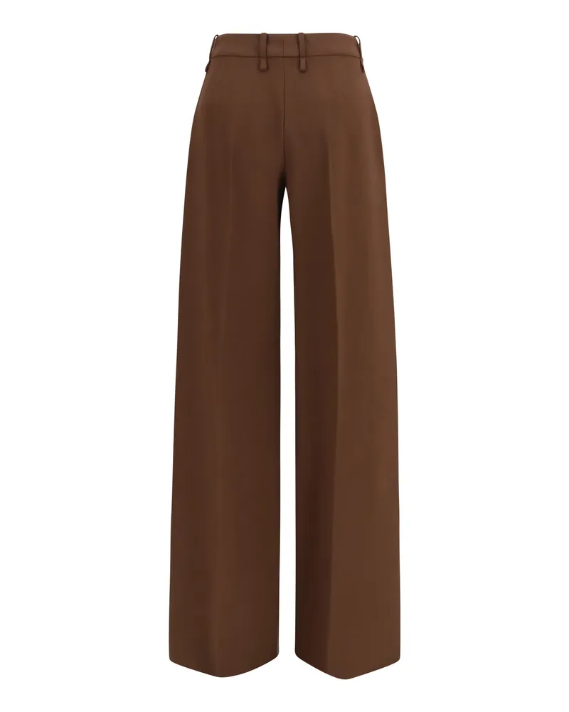 Ermanno Scervino Women's Bootcut Trousers Chestnut Viscose; Rayon Brown