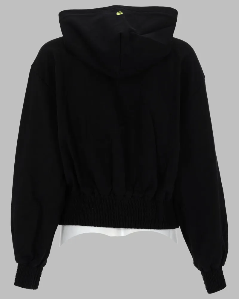 BARROW Zip-Up Cotton Sweatshirt — Black Black
