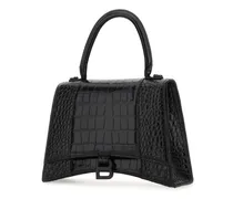 Women's Hourglass Top Handle Bag Black Calf