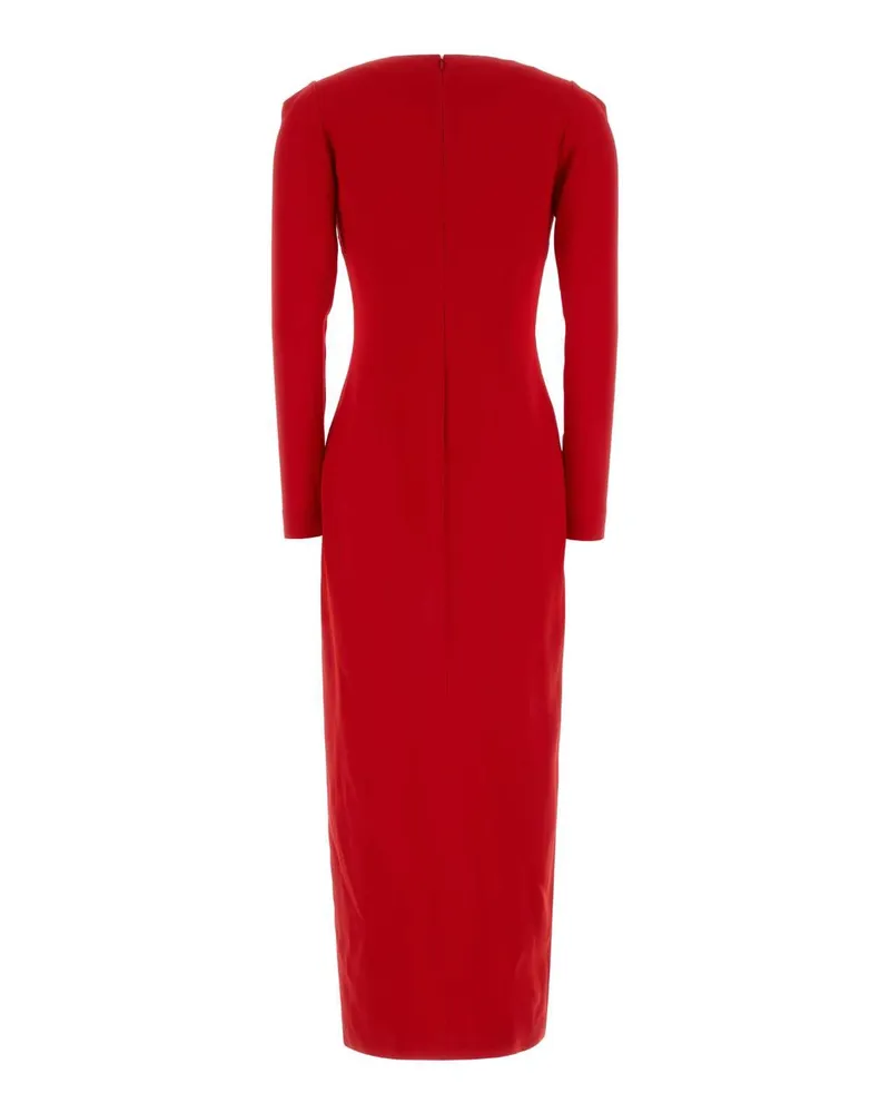 Alessandra Rich Women's Evening Dress Red Viscose Acetate Elastane Red