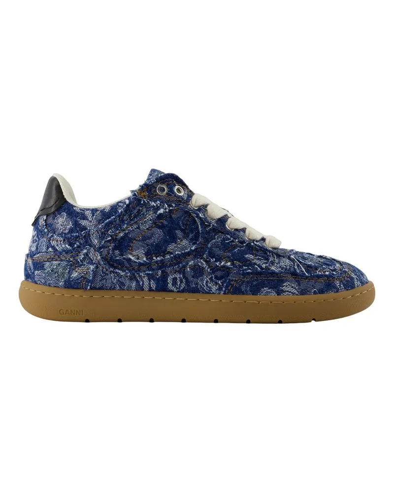 Ganni Women's Tapestry Cotton Sneaker Navy Navy