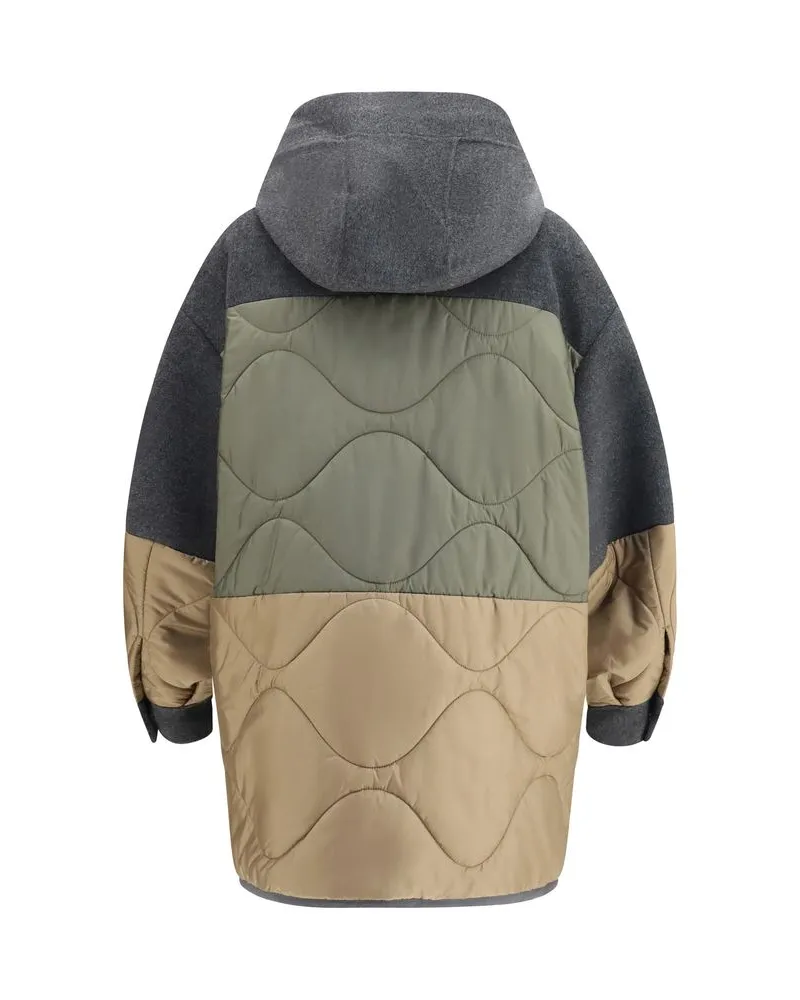 Max Mara Women's Gray Wool Oves Aries Shell Jacket Clothing Gray