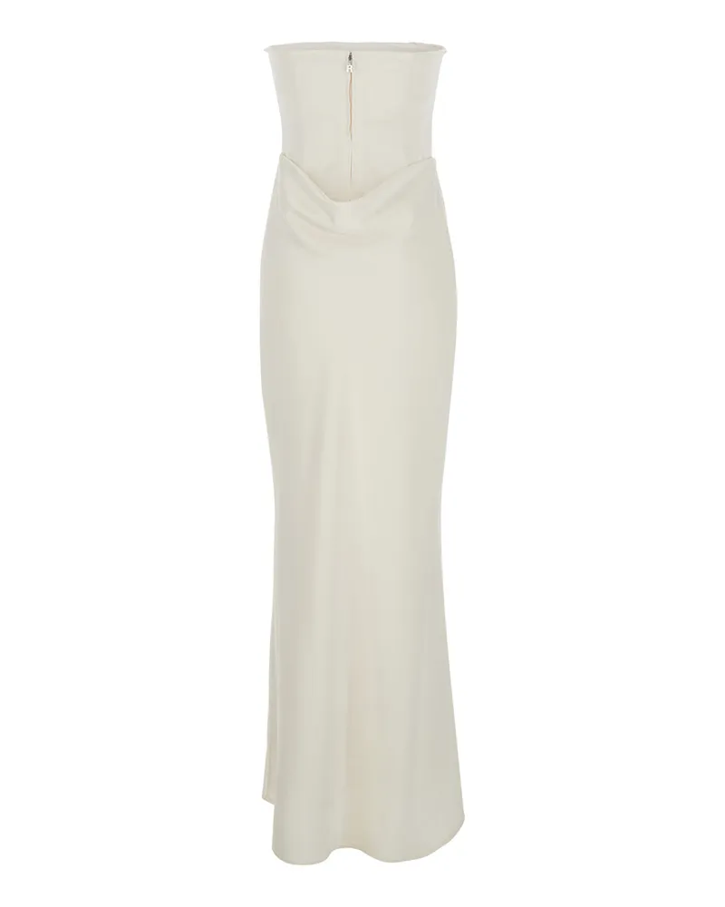 ROTATE Birger Christensen Women's Long Sleeveless Dress White Polyester White