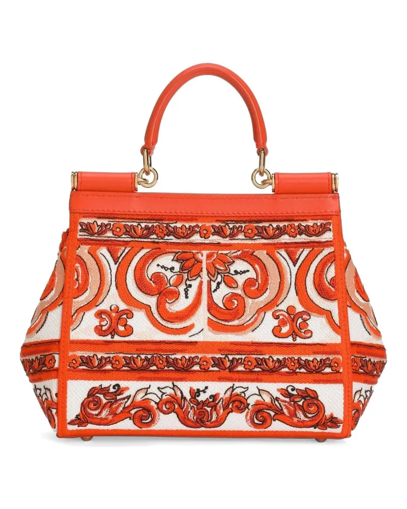 Dolce & Gabbana Sicily Top Handle Bag — Orange Orange