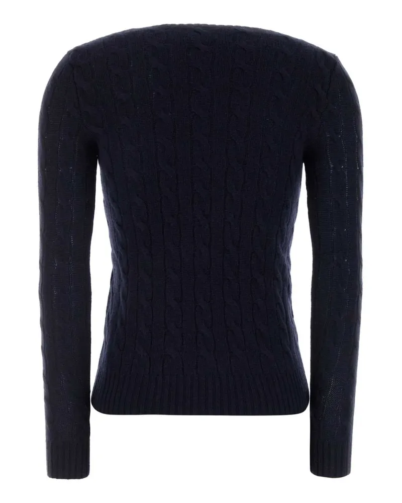 Ralph Lauren Women's Cable-Knit Wool Cashmere Sweater Navy Navy