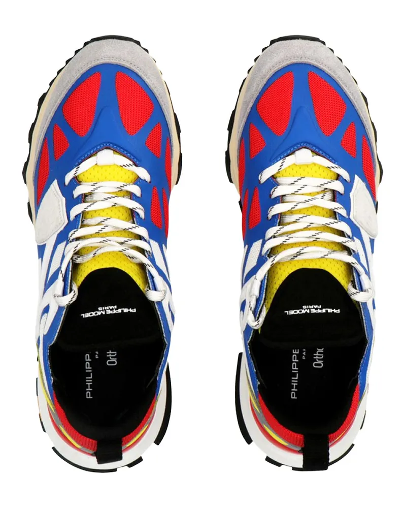Philippe Model Men's Rockx Low Sneaker Multicolor Mesh Nylon Multicolor