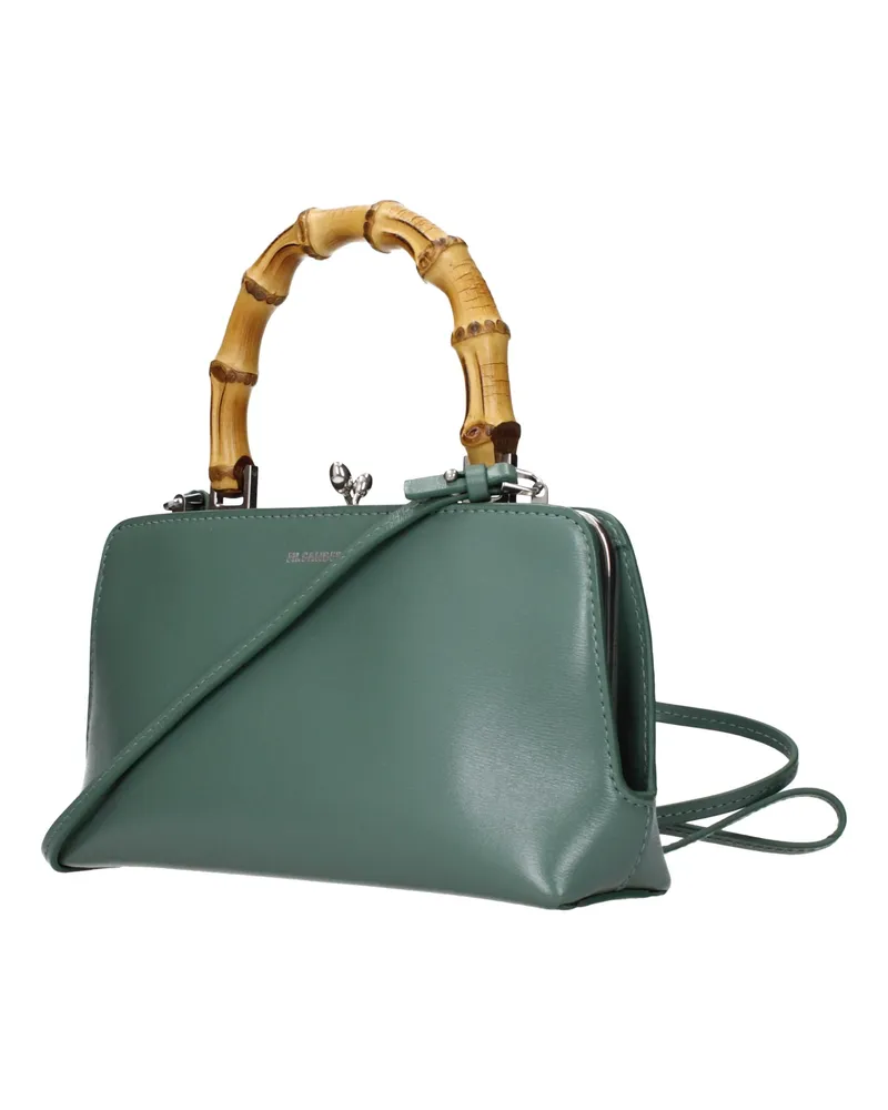 Jil Sander Women's Green Leather Handbag Bag Green