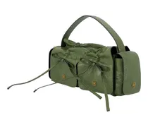 Women's Multipocket Calfskin Top Handle Bag Green