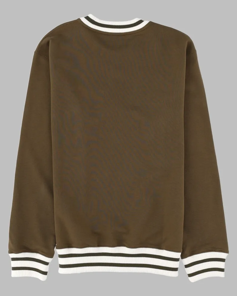 Drôle de Monsieur Slogan Cotton Sweatshirt — Brown Brown