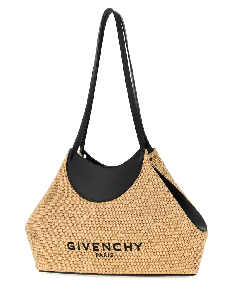 Givenchy Women's Facet Shoulder Bag Beige Cotton Nylon Beige