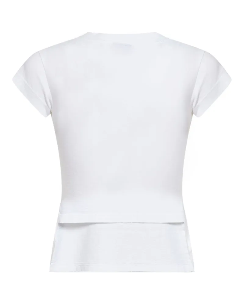 Balenciaga Women's T-Shirt Chopped Back White Cotton T-Shirts & Jerseys White