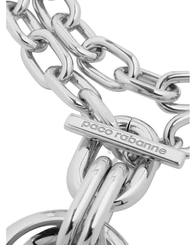 Paco Rabanne Women's Necklace Double Xl Link Silver Aluminium Necklaces Silver