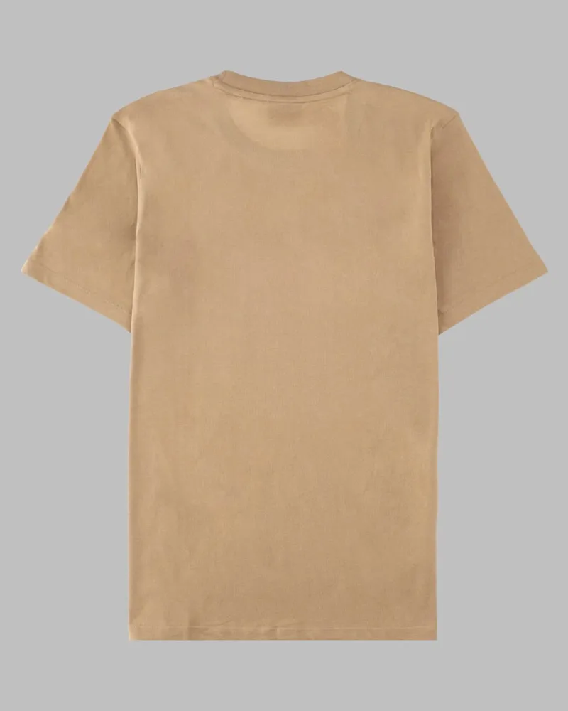 HUGO BOSS Logo-Embroidered Cotton T-Shirt — Beige Beige