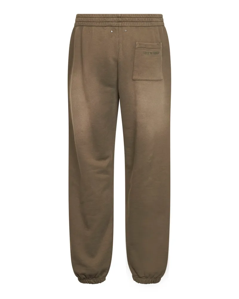 Golden Goose Men's Jogging Trousers Beige Cotton Brown Brown