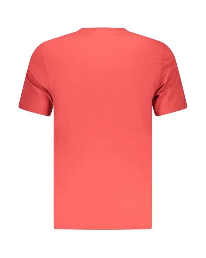 Timberland Logo-Printed Organic Cotton T-Shirt — Red Red
