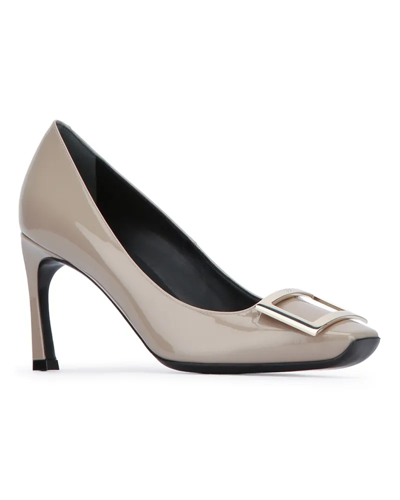 Roger Vivier Women's Dec. Trompette T.70 C415 Calfskin Pal Scarpe Con Tacco High Heel Shoes Beige