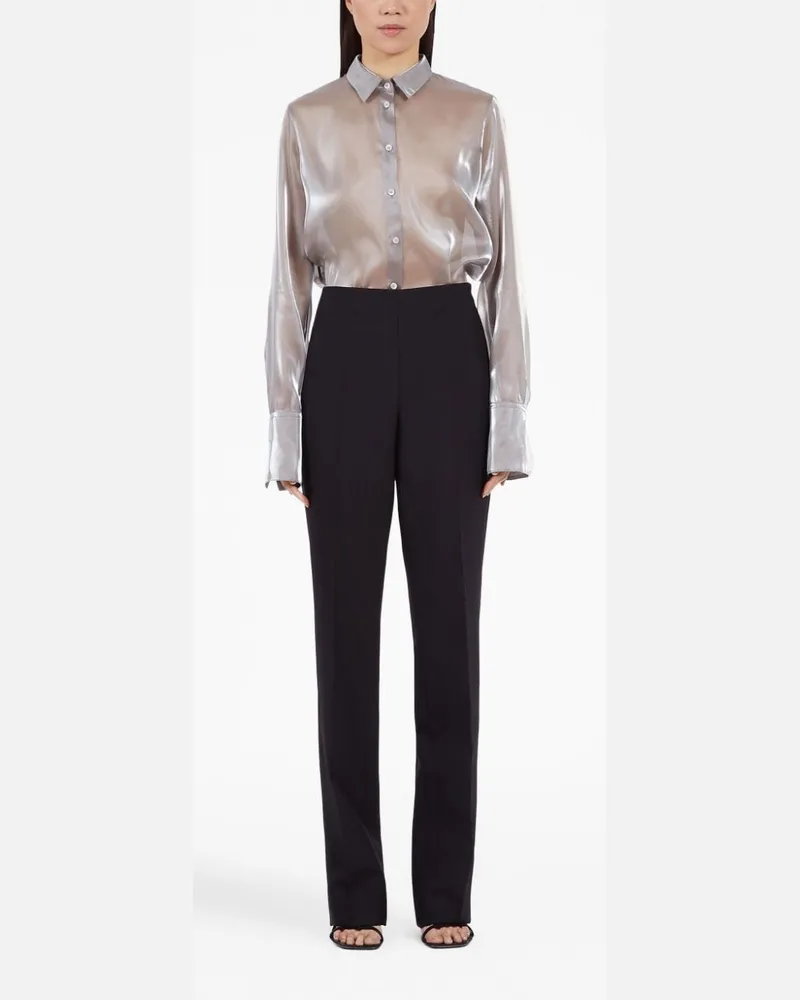 Ferragamo Virgin Wool Trousers — Black Black