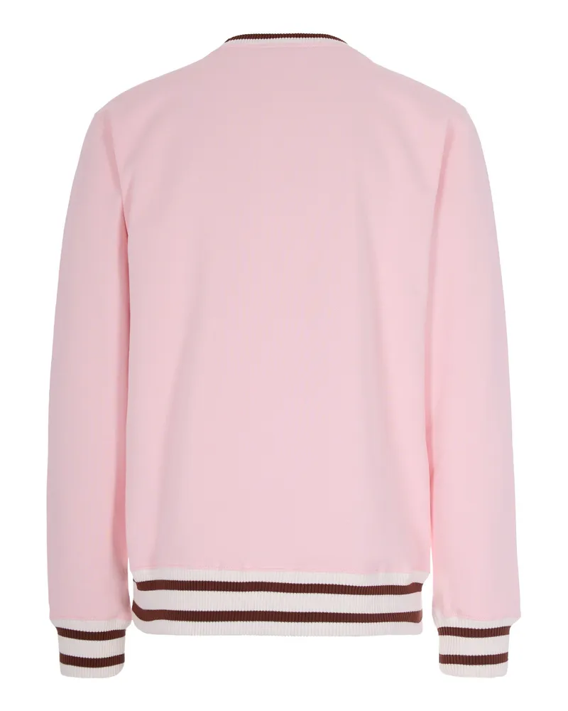 Drôle de Monsieur Men Sweatshirt Slogan Sport Light Pink Cotton Sweatshirts Sweater Pink