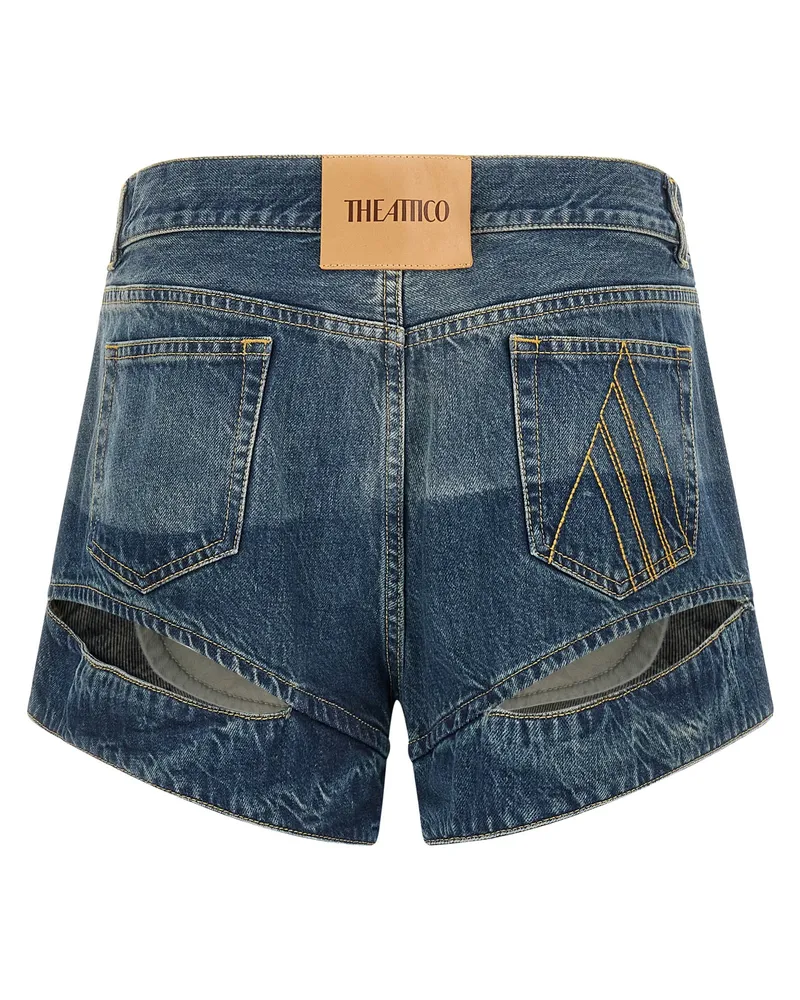 ATTICO Women's Blue Cotton Bermuda Shorts Blue