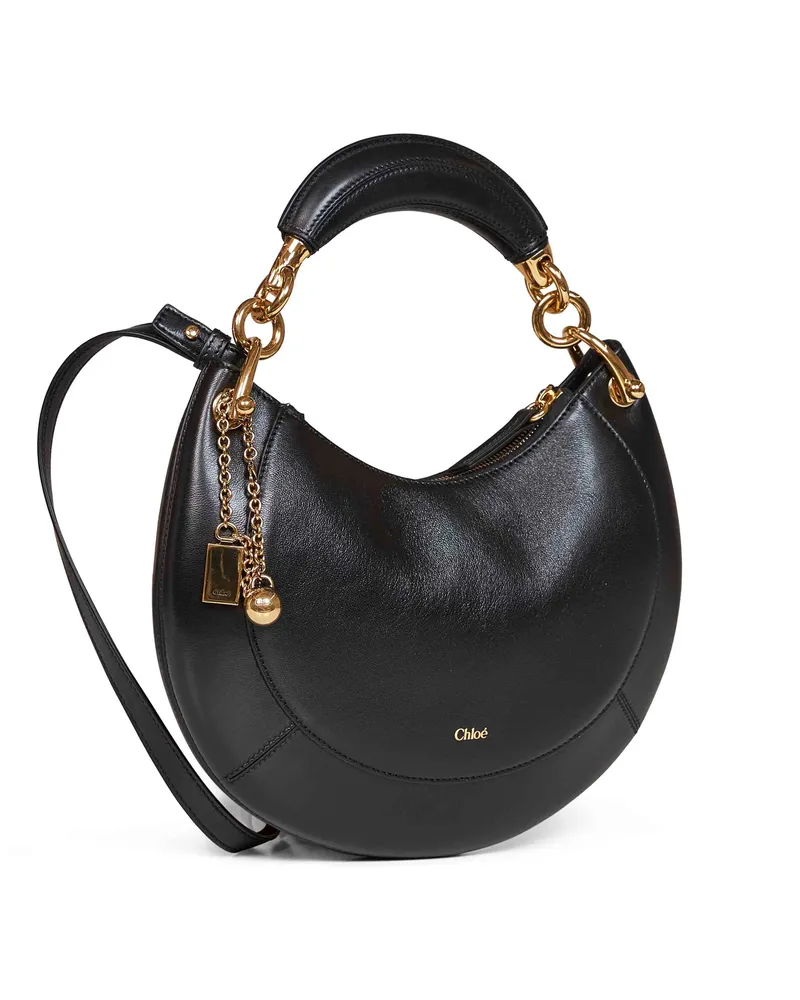 Chloé Women's Hobo Bag Banana Black Lambskin Shoulder Black