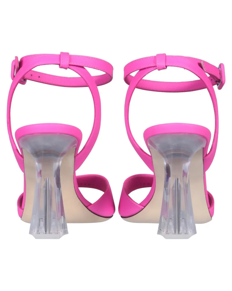 Giuseppe Zanotti Plexi Heel Sandals — Pink Pink