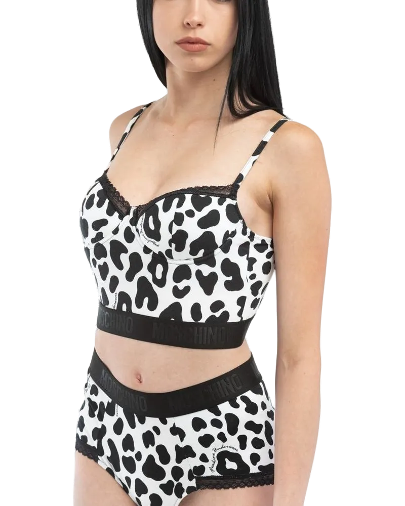 Moschino Animal-Print Modal Tank Top — Black Black