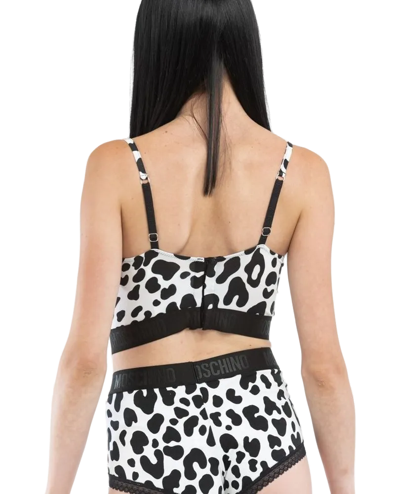 Moschino Animal-Print Modal Tank Top — Black Black