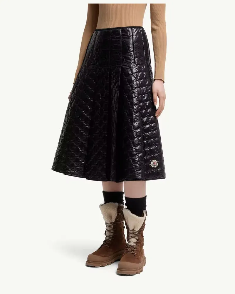 Moncler Quilted Nylon Skirt — Black Black