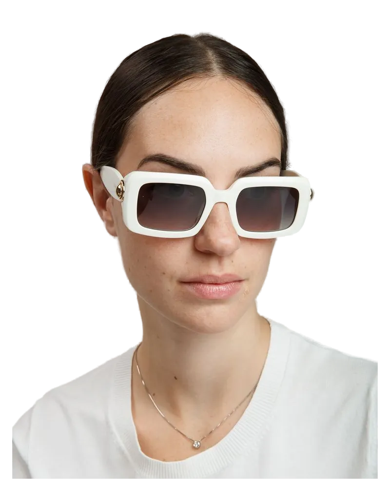 Furla Women's Sunglasses Cream Full Gloss Acetate Eyewear White