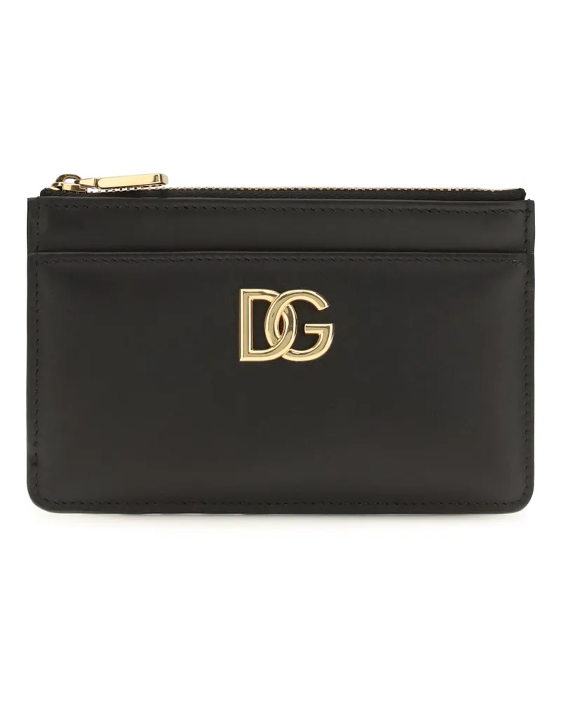 Dolce & Gabbana Women's Leather Card Holder Black Calf Wallets & Purses Black