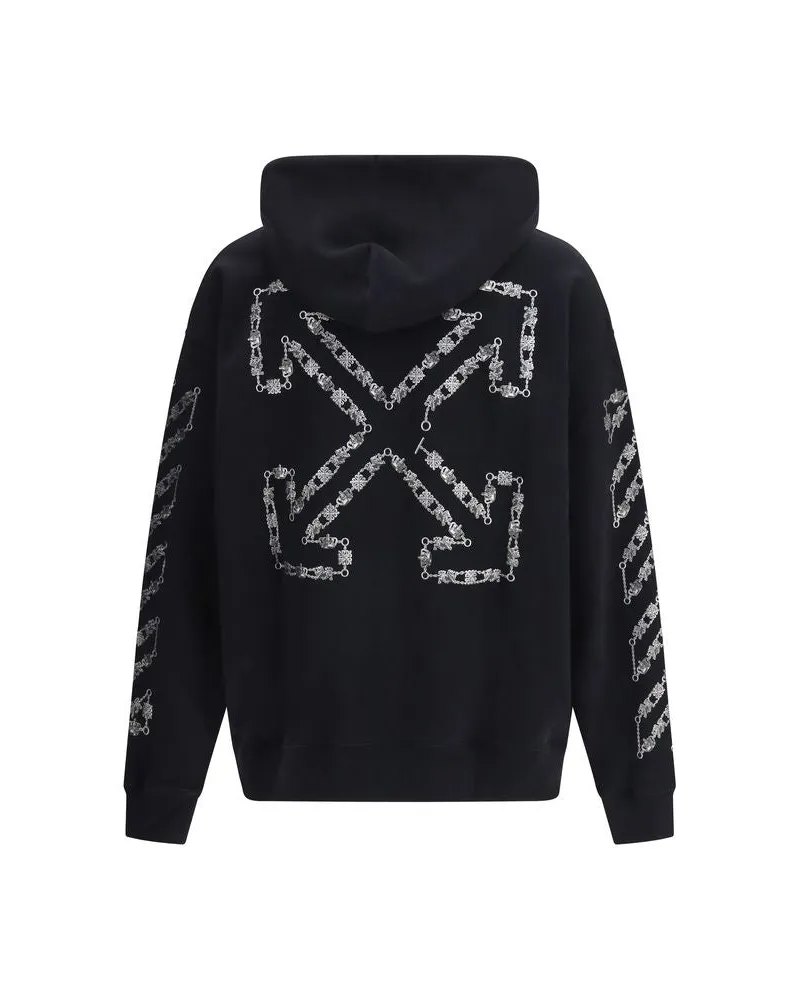 OFF-WHITE Men's Black Cotton Sweatshirt Clothing Black