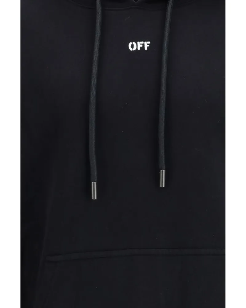 OFF-WHITE Chain Araldic Arrow Hoodie — Black Black